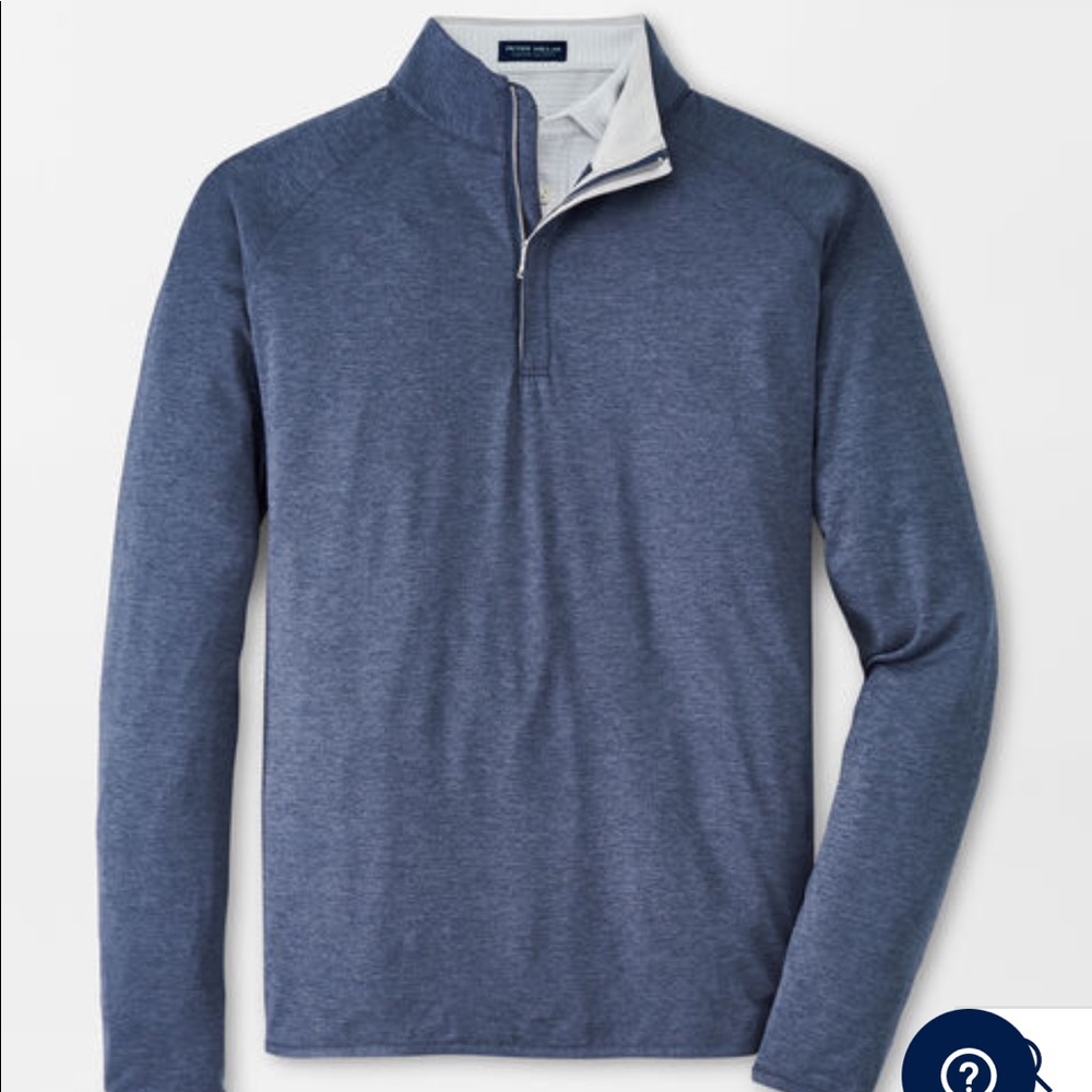NWT PETER MILLAR stealth performance quarter zip. steel color